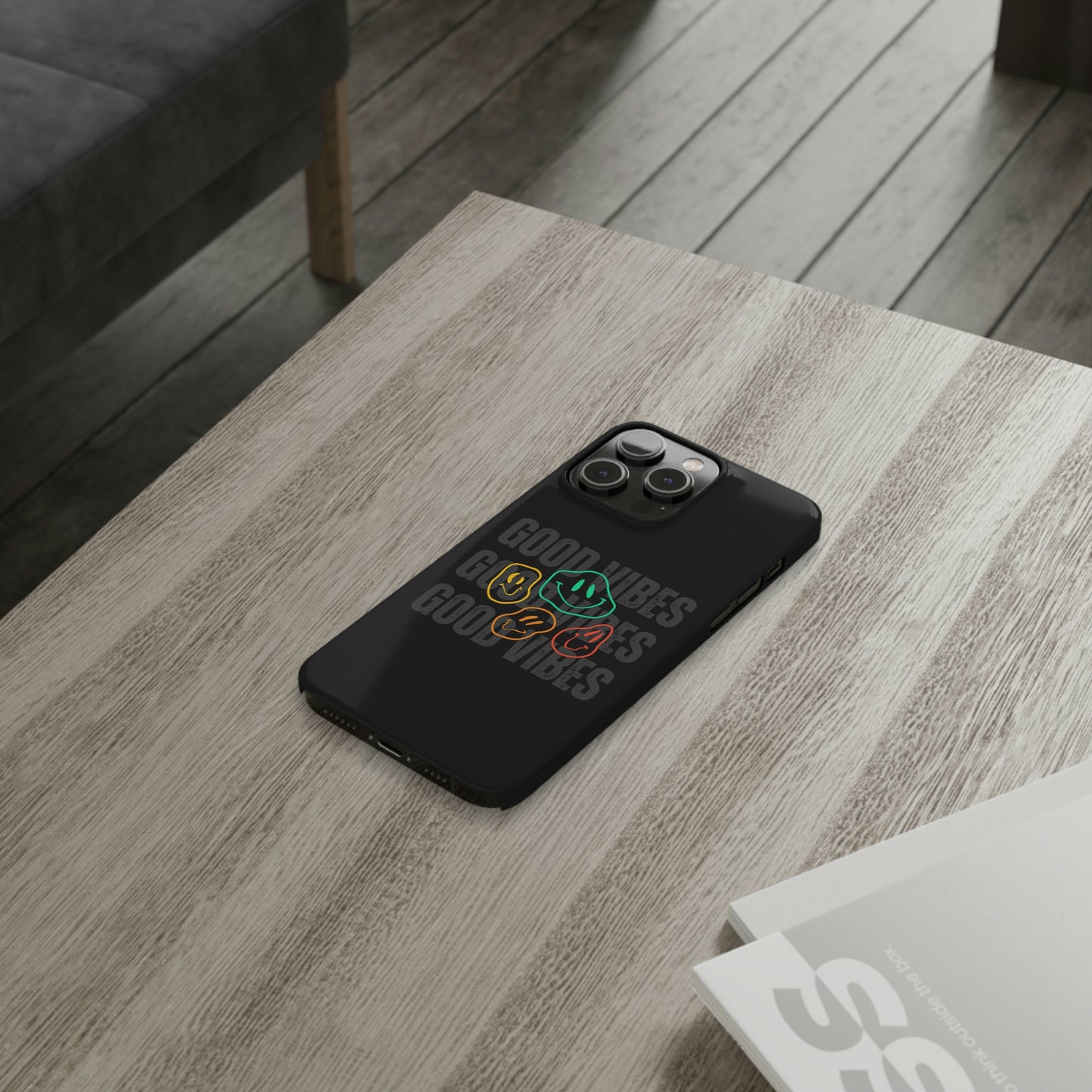 Good Vibes Smiley Faces Slim Phone Case, Case-Mate