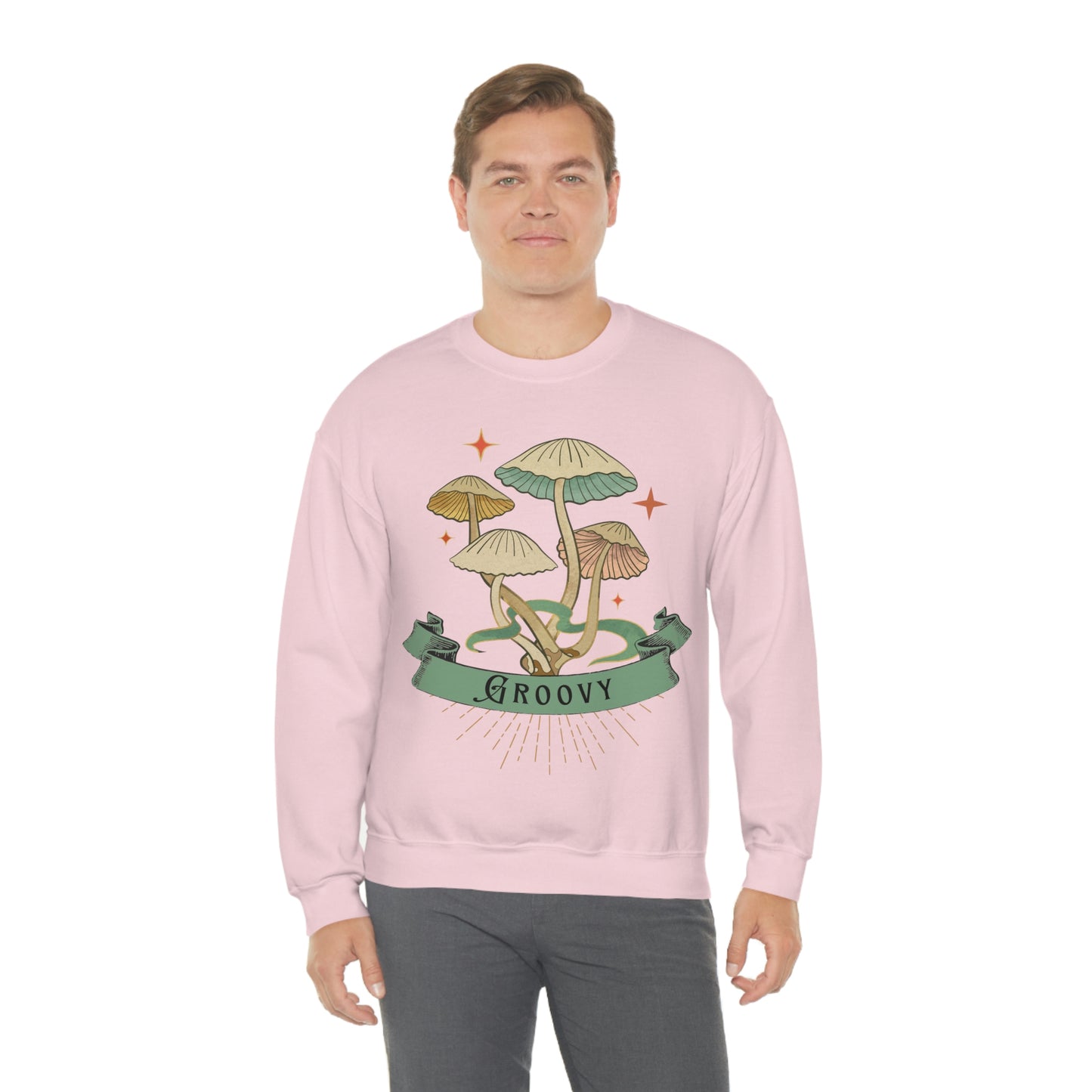 Groovy Shrooms Unisex Heavy Blend™ Crewneck Sweatshirt