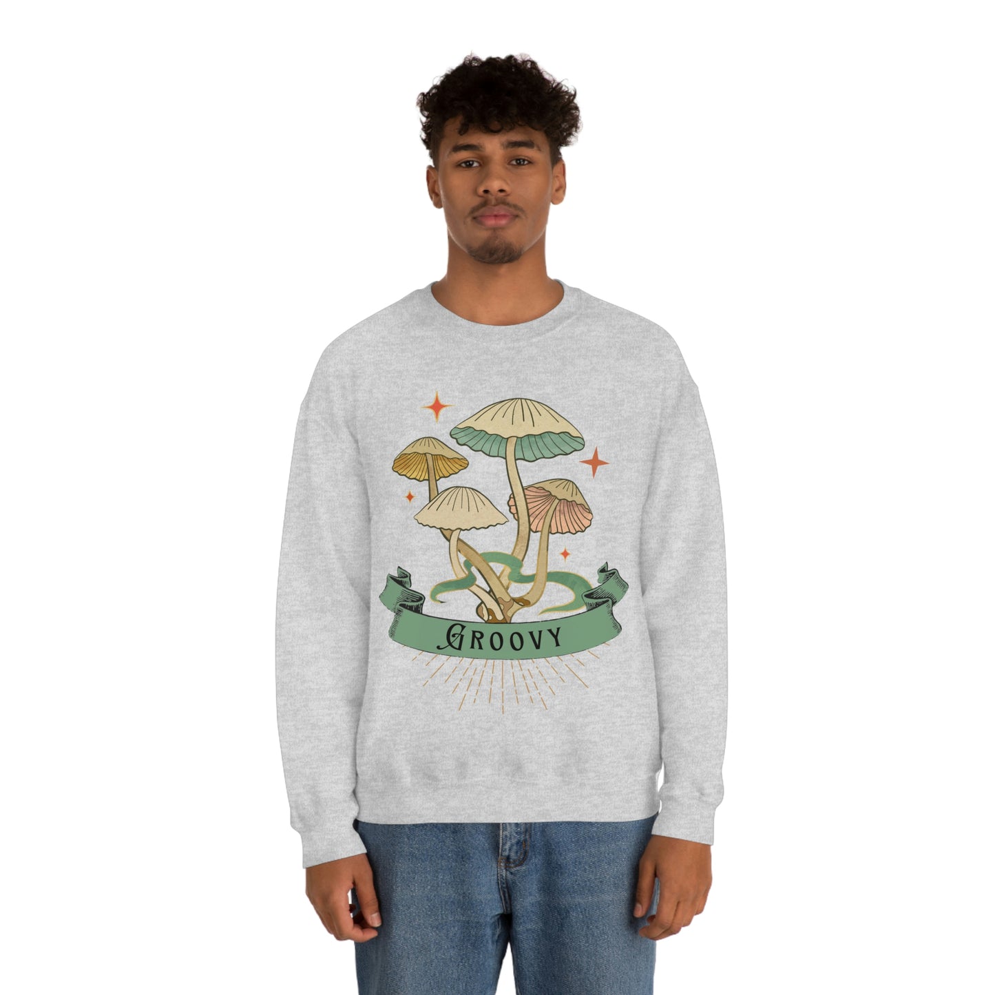 Groovy Shrooms Unisex Heavy Blend™ Crewneck Sweatshirt