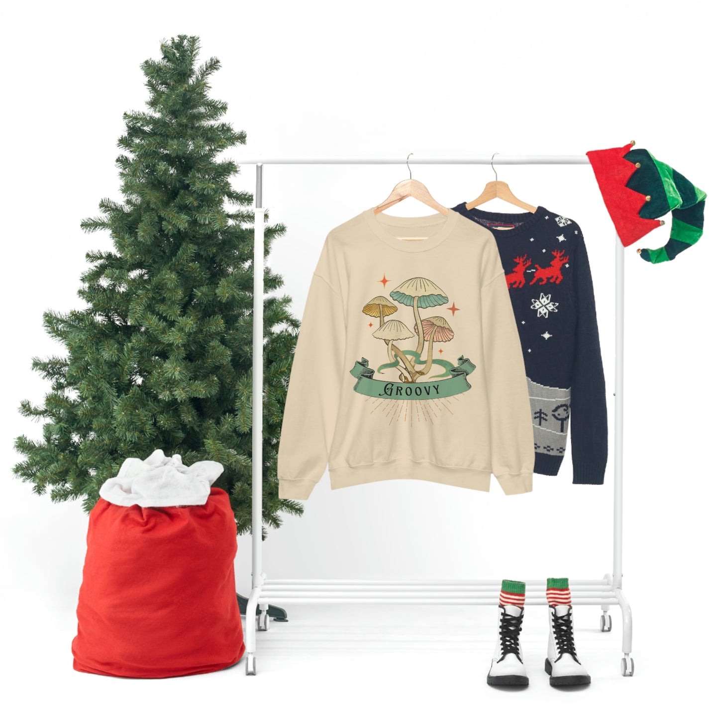 Groovy Shrooms Unisex Heavy Blend™ Crewneck Sweatshirt
