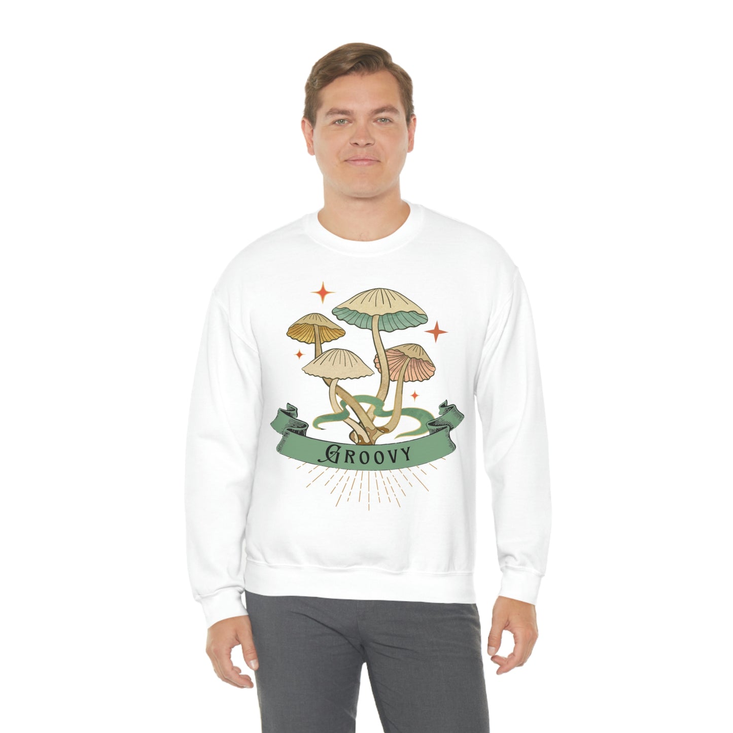 Groovy Shrooms Unisex Heavy Blend™ Crewneck Sweatshirt