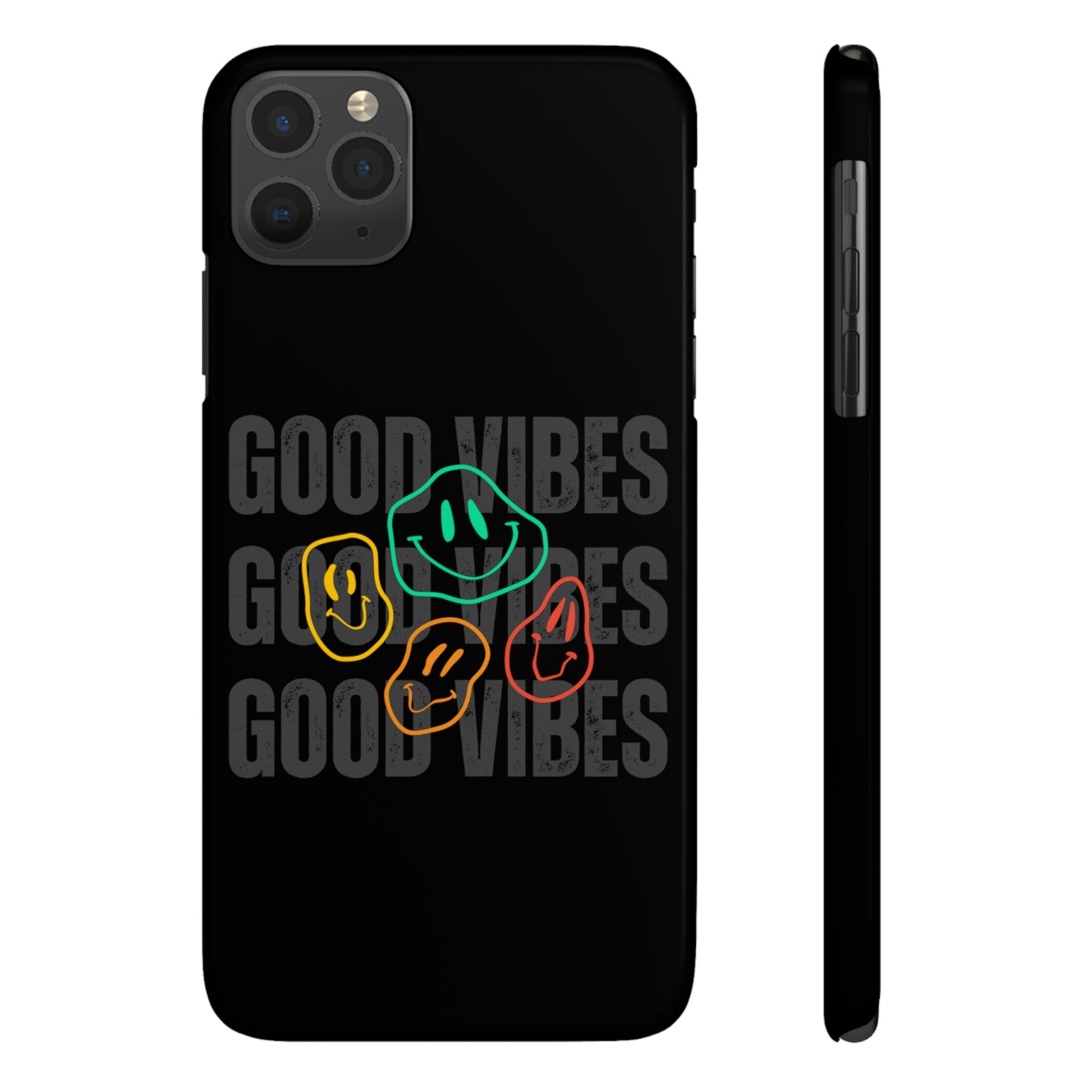 Good Vibes Smiley Faces Slim Phone Case, Case-Mate