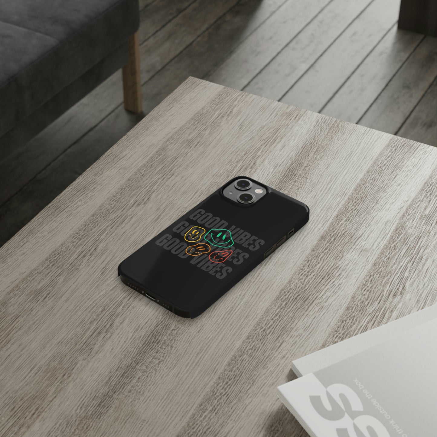Good Vibes Smiley Faces Slim Phone Case, Case-Mate