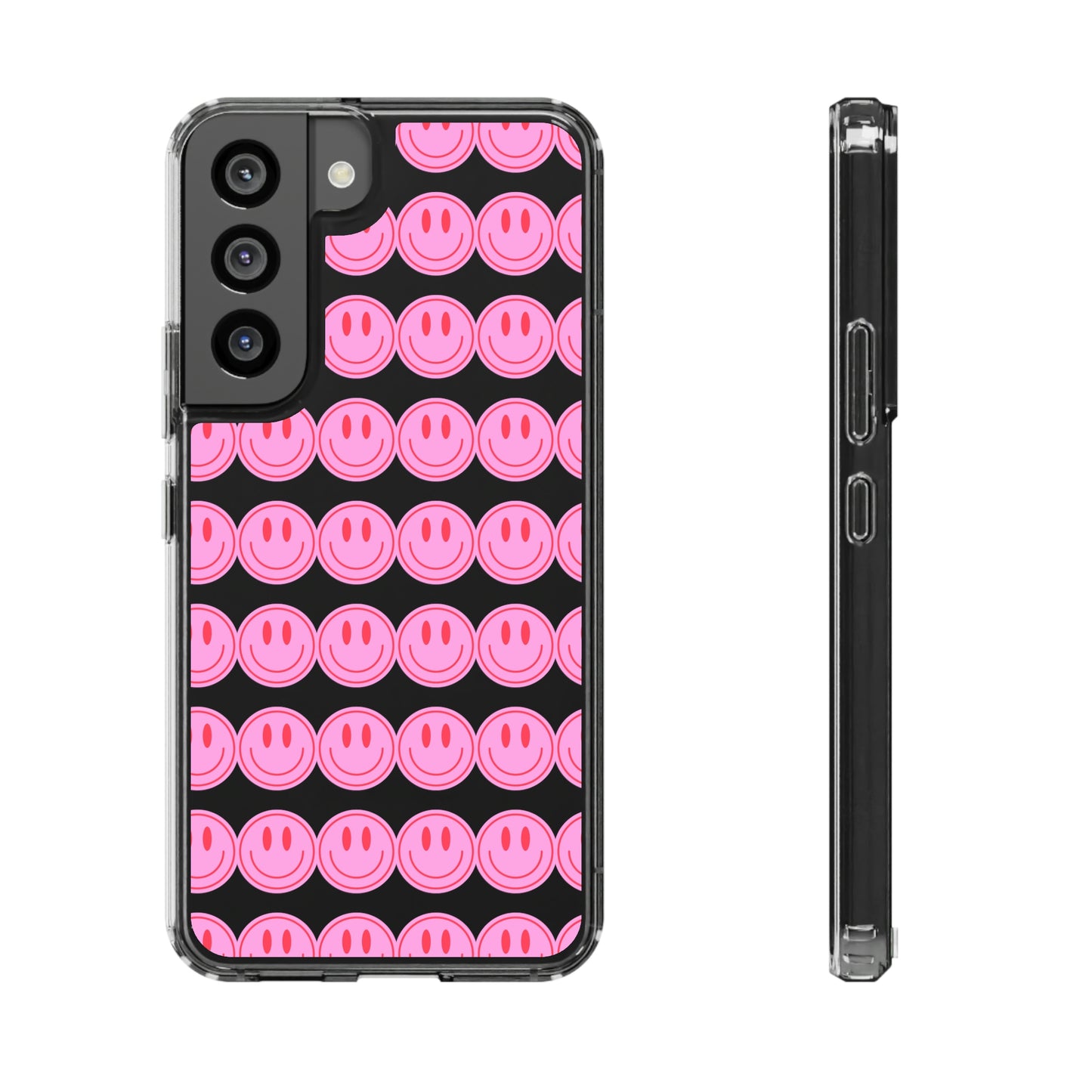 Pink Smiley Clear Case