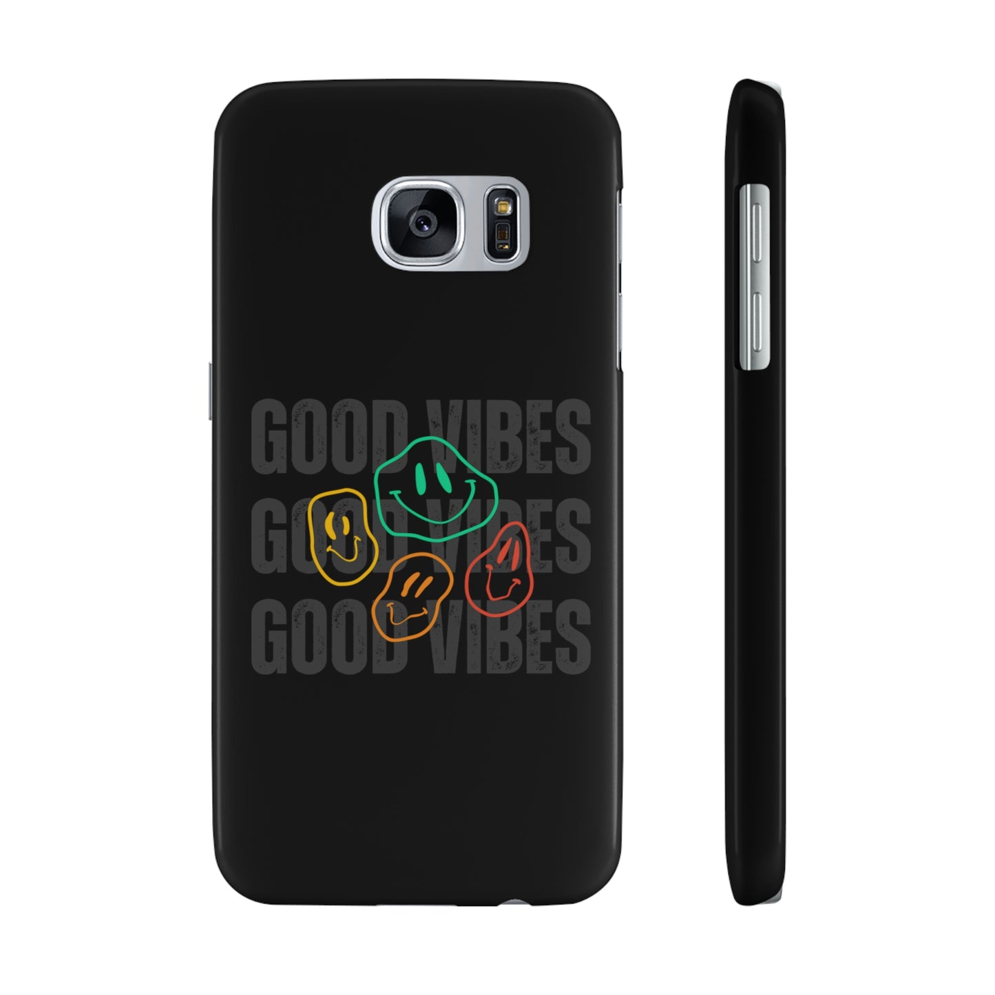 Good Vibes Smiley Faces Slim Phone Case, Case-Mate
