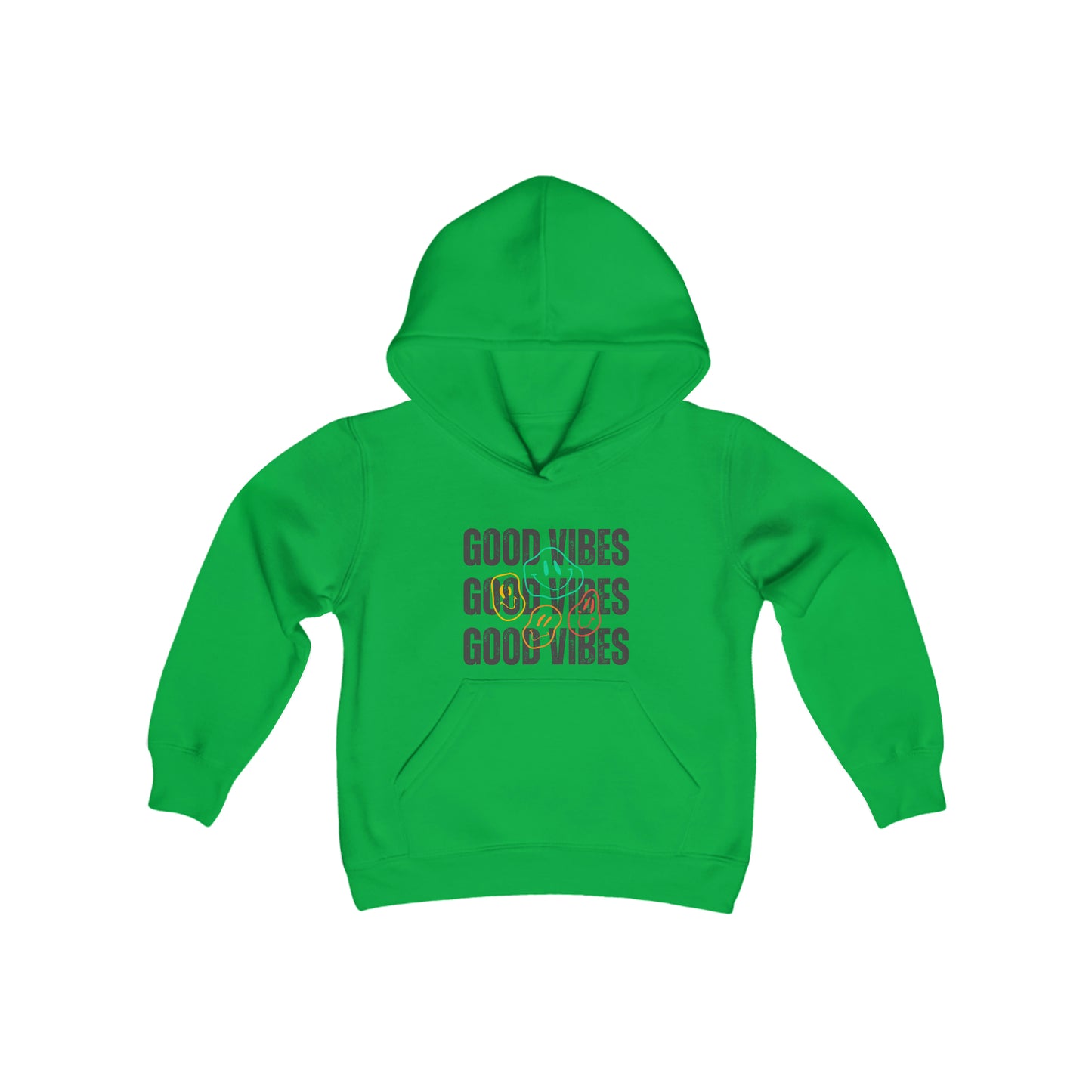 Good Vibes Smiley Faces Youth Hooded Sweatshirt
