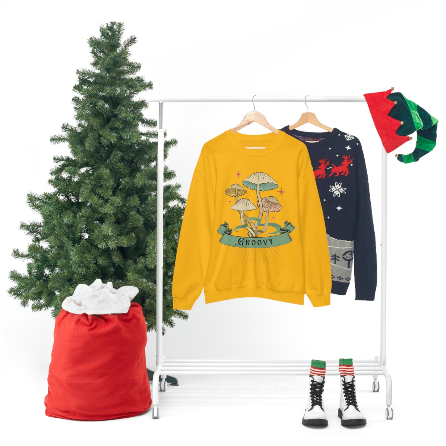 Groovy Shrooms Unisex Heavy Blend™ Crewneck Sweatshirt