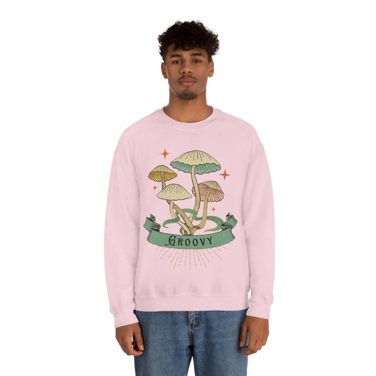 Groovy Shrooms Unisex Heavy Blend™ Crewneck Sweatshirt