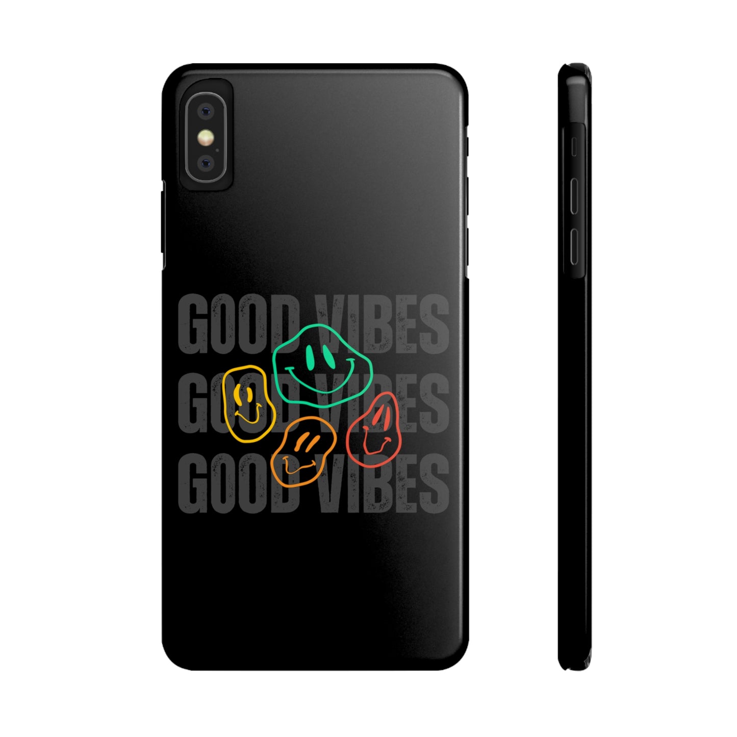 Good Vibes Smiley Faces Slim Phone Case, Case-Mate