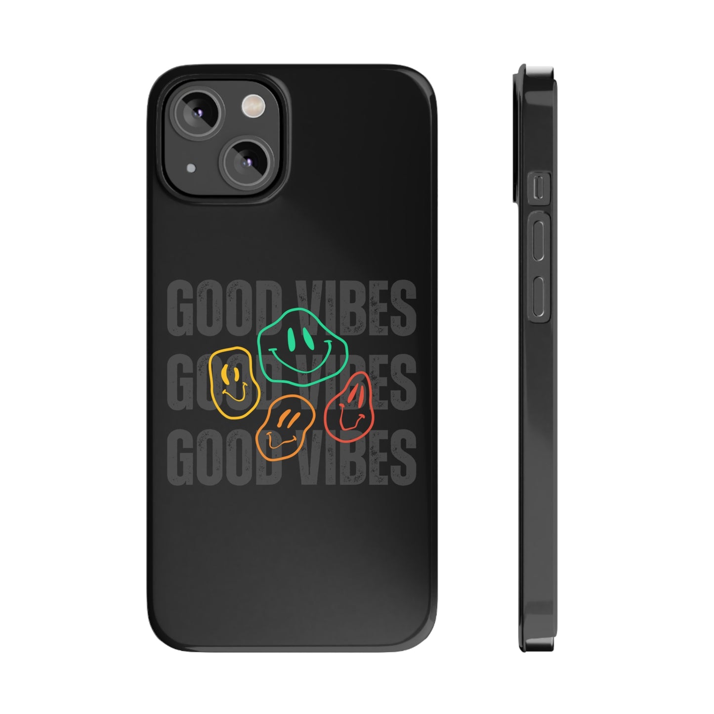 Good Vibes Smiley Faces Slim Phone Case, Case-Mate