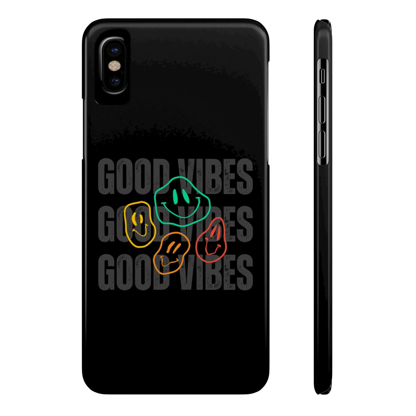 Good Vibes Smiley Faces Slim Phone Case, Case-Mate