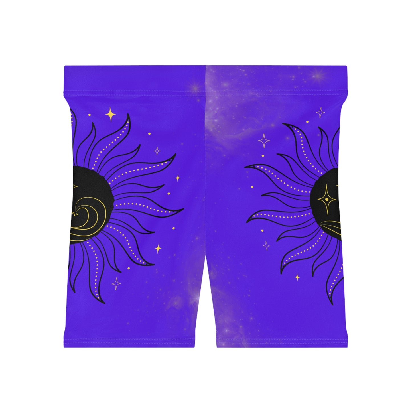 Purple Galaxy Sun Women's Biker Shorts