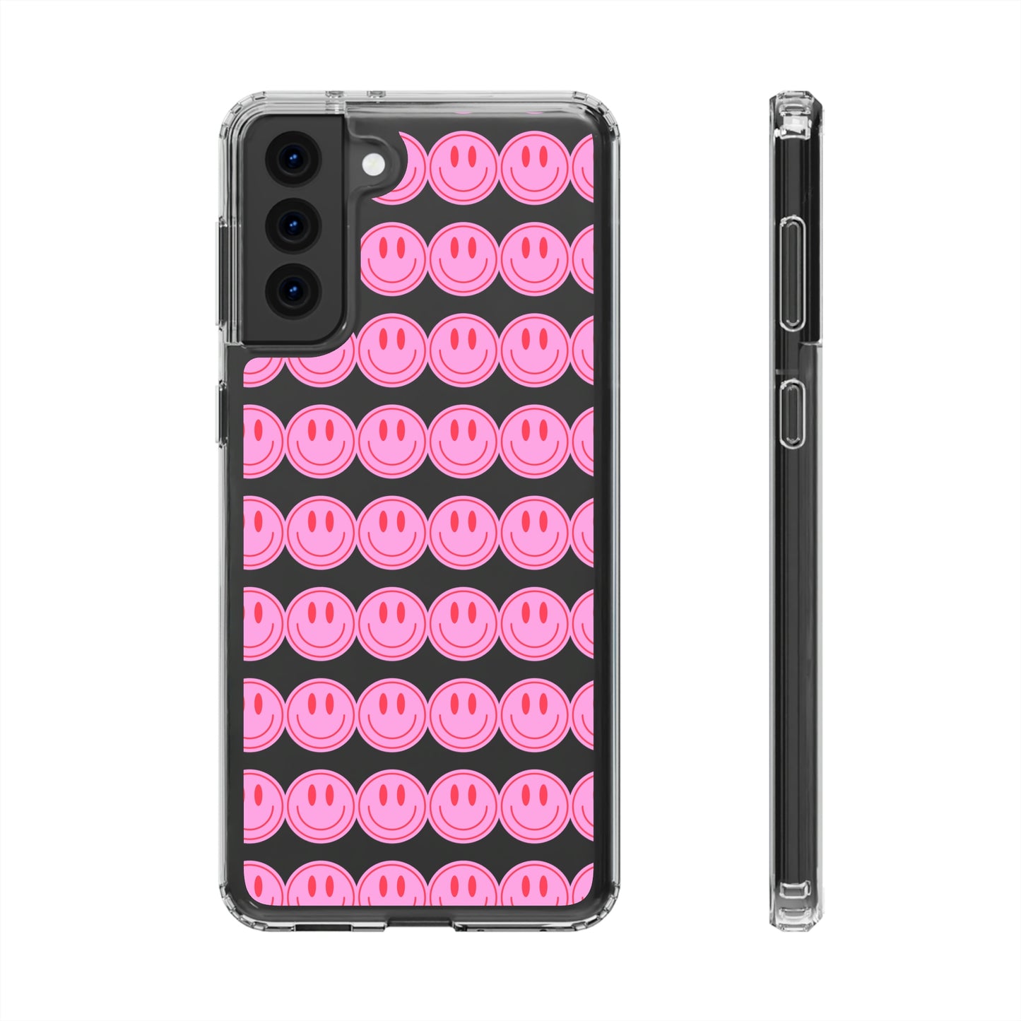 Pink Smiley Clear Case