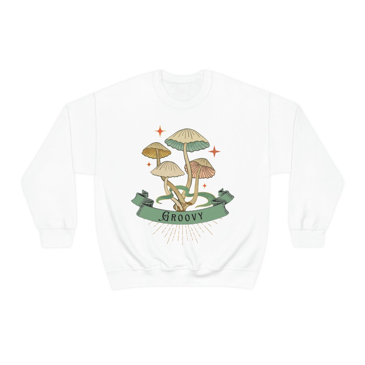 Groovy Shrooms Unisex Heavy Blend™ Crewneck Sweatshirt