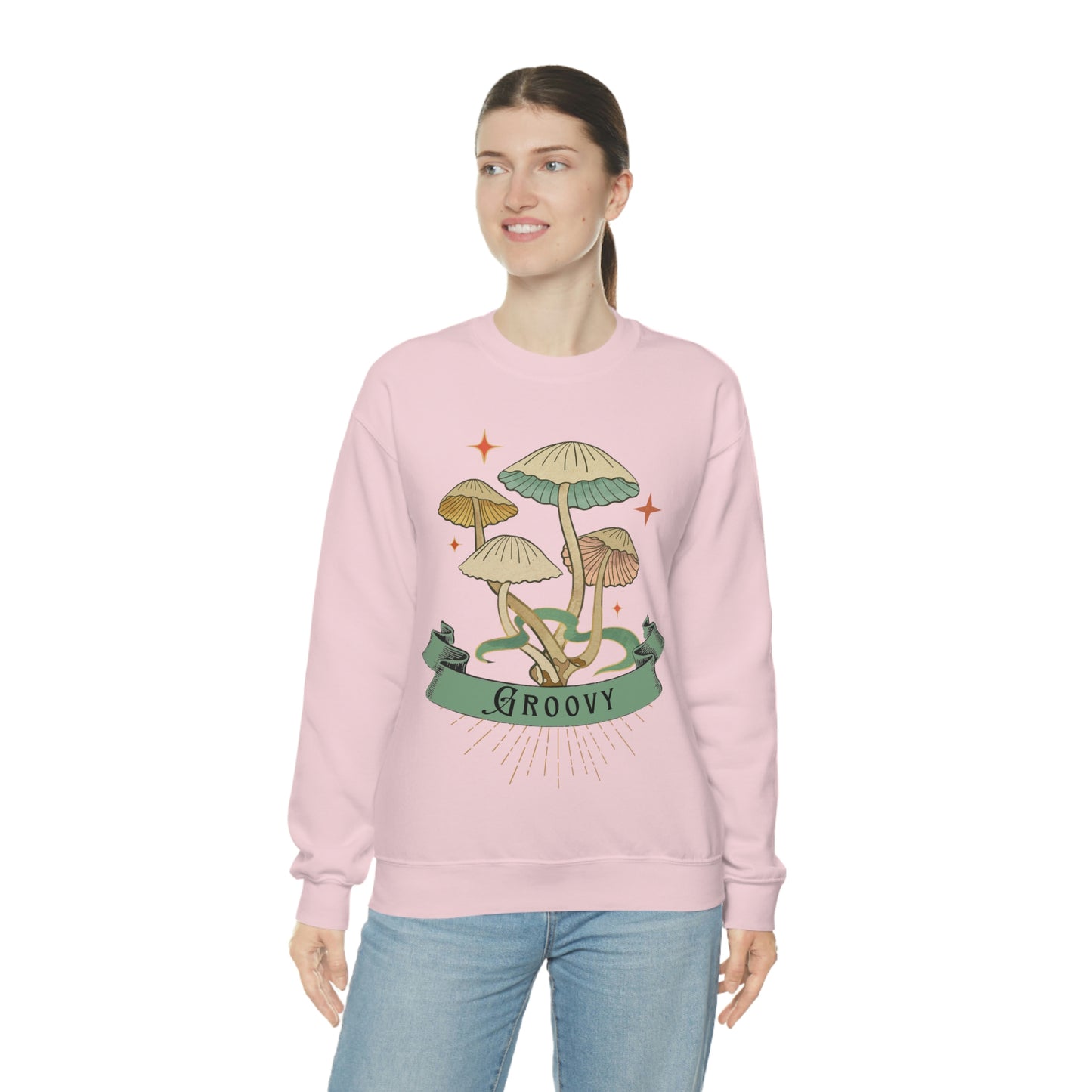 Groovy Shrooms Unisex Heavy Blend™ Crewneck Sweatshirt