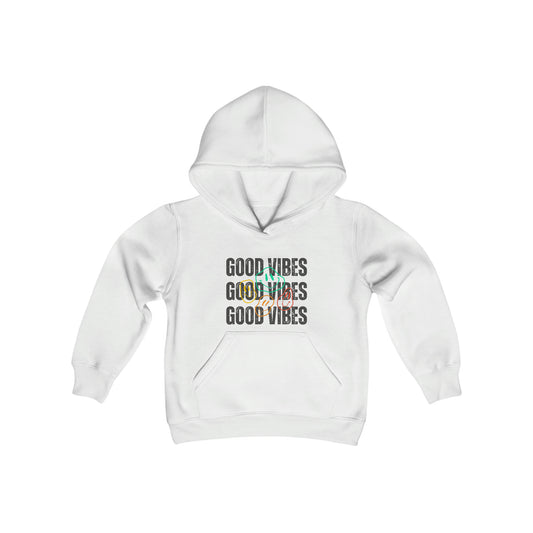 Good Vibes Smiley Faces Youth Hooded Sweatshirt