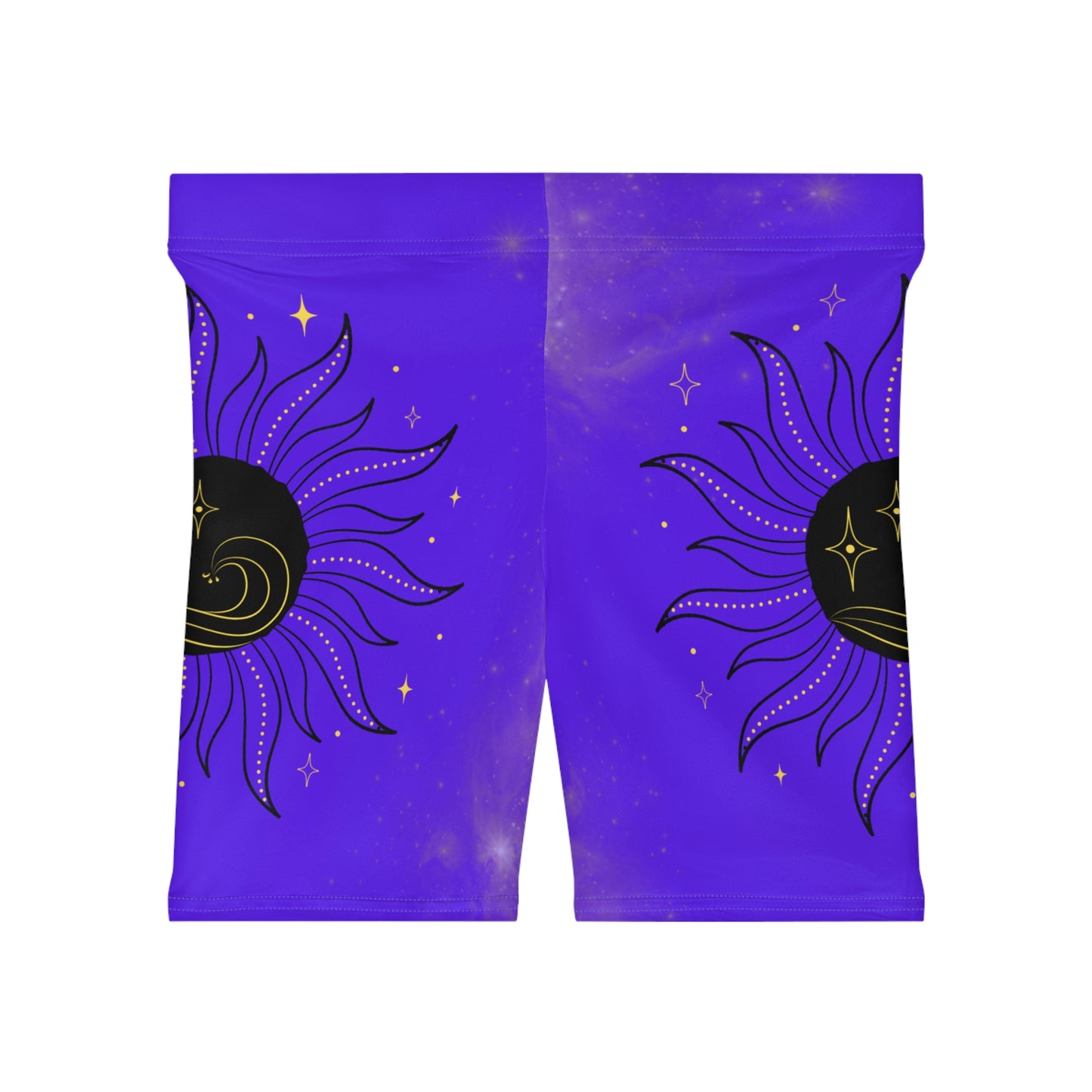 Purple Galaxy Sun Women's Biker Shorts