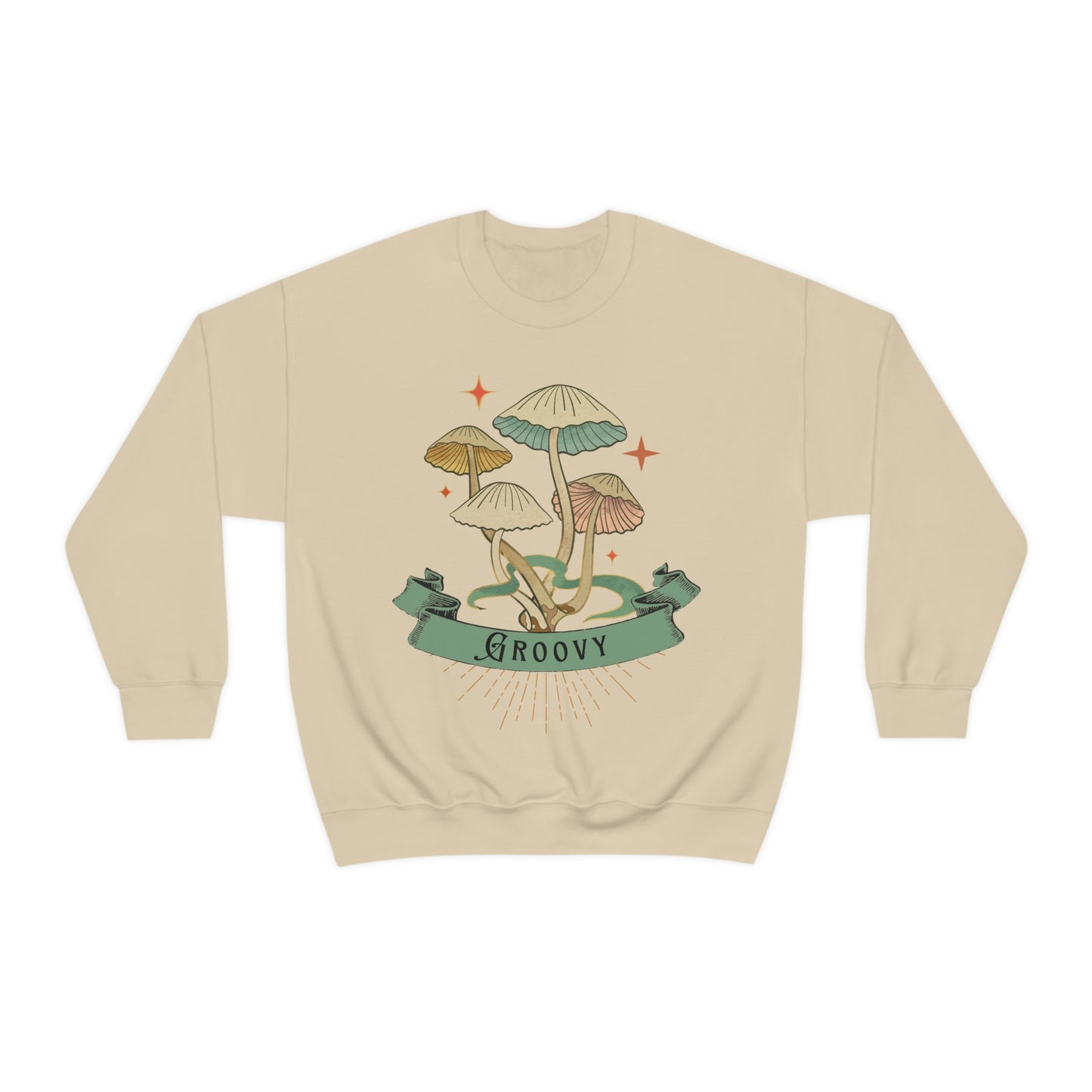 Groovy Shrooms Unisex Heavy Blend™ Crewneck Sweatshirt