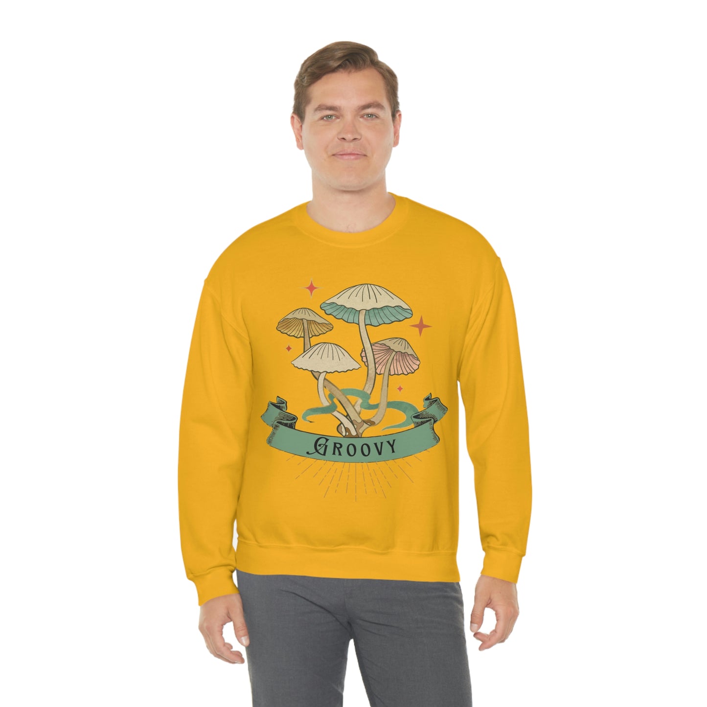 Groovy Shrooms Unisex Heavy Blend™ Crewneck Sweatshirt