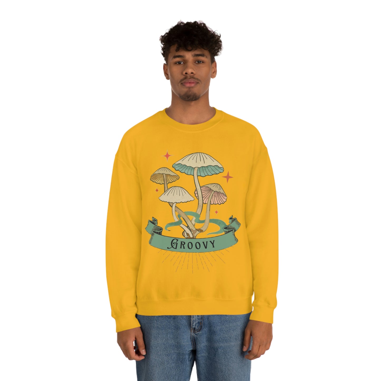 Groovy Shrooms Unisex Heavy Blend™ Crewneck Sweatshirt