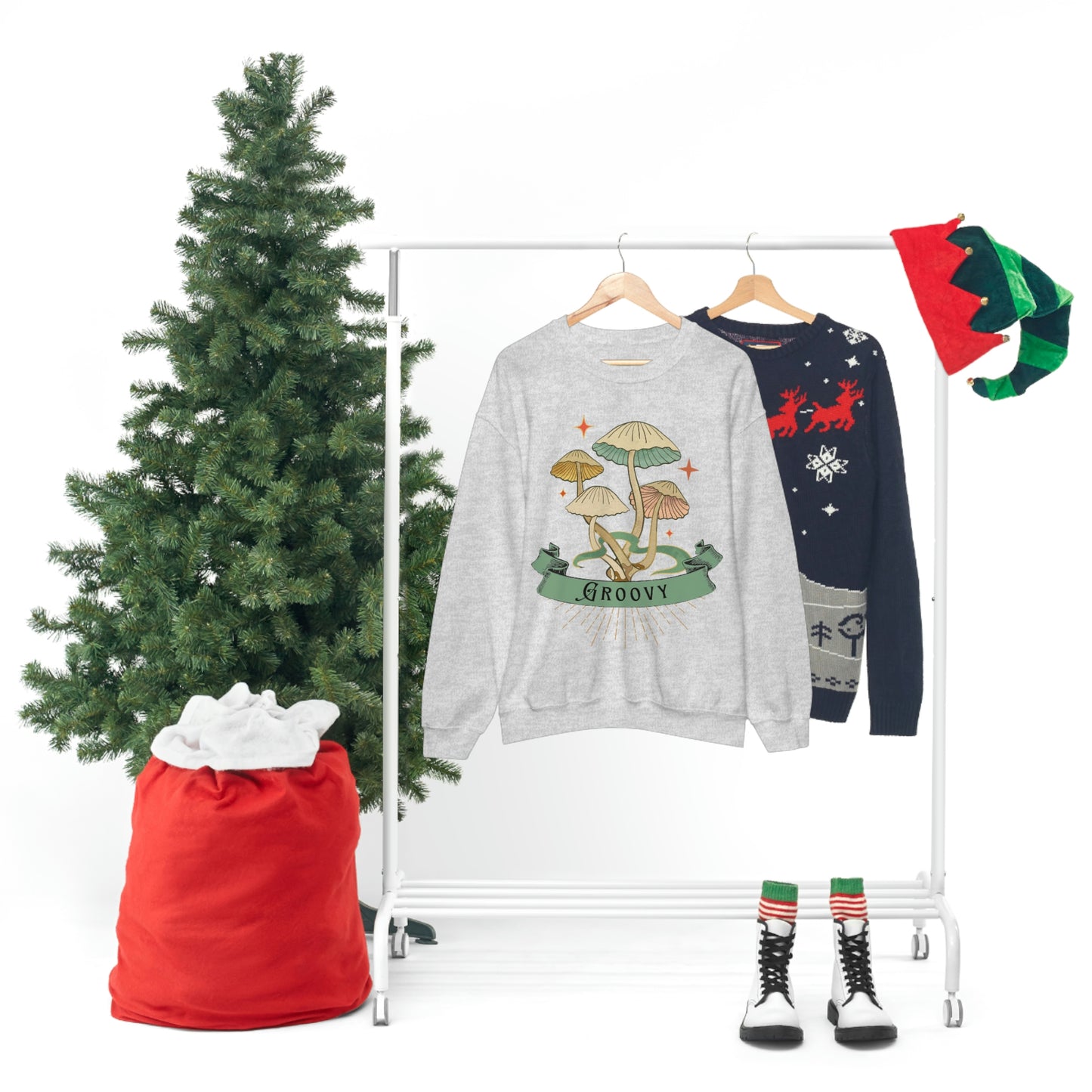 Groovy Shrooms Unisex Heavy Blend™ Crewneck Sweatshirt