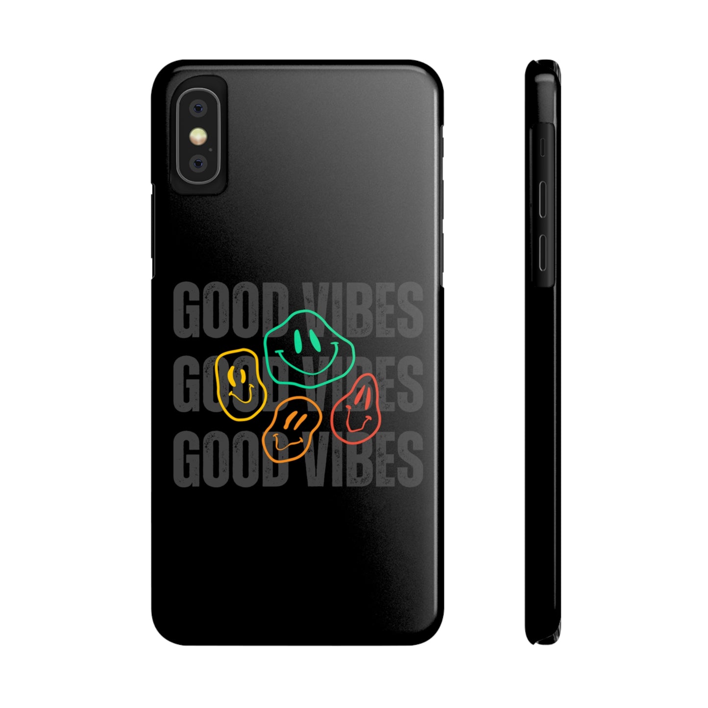 Good Vibes Smiley Faces Slim Phone Case, Case-Mate