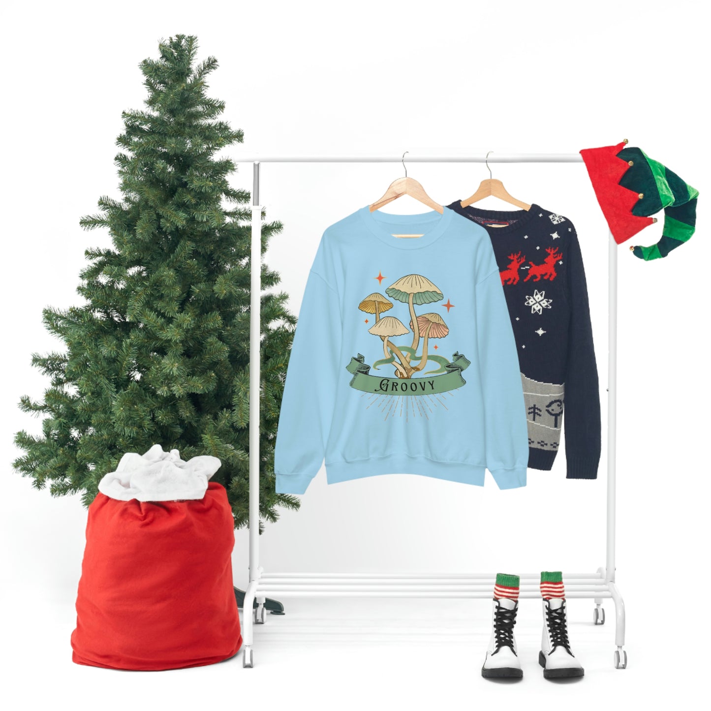 Groovy Shrooms Unisex Heavy Blend™ Crewneck Sweatshirt