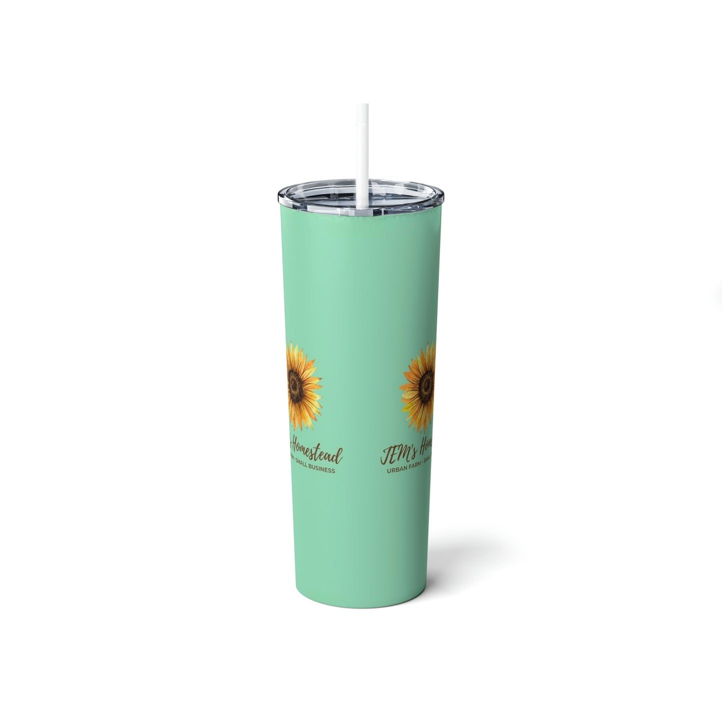 JEM's Homestead Skinny Steel Tumbler with Straw, 20oz