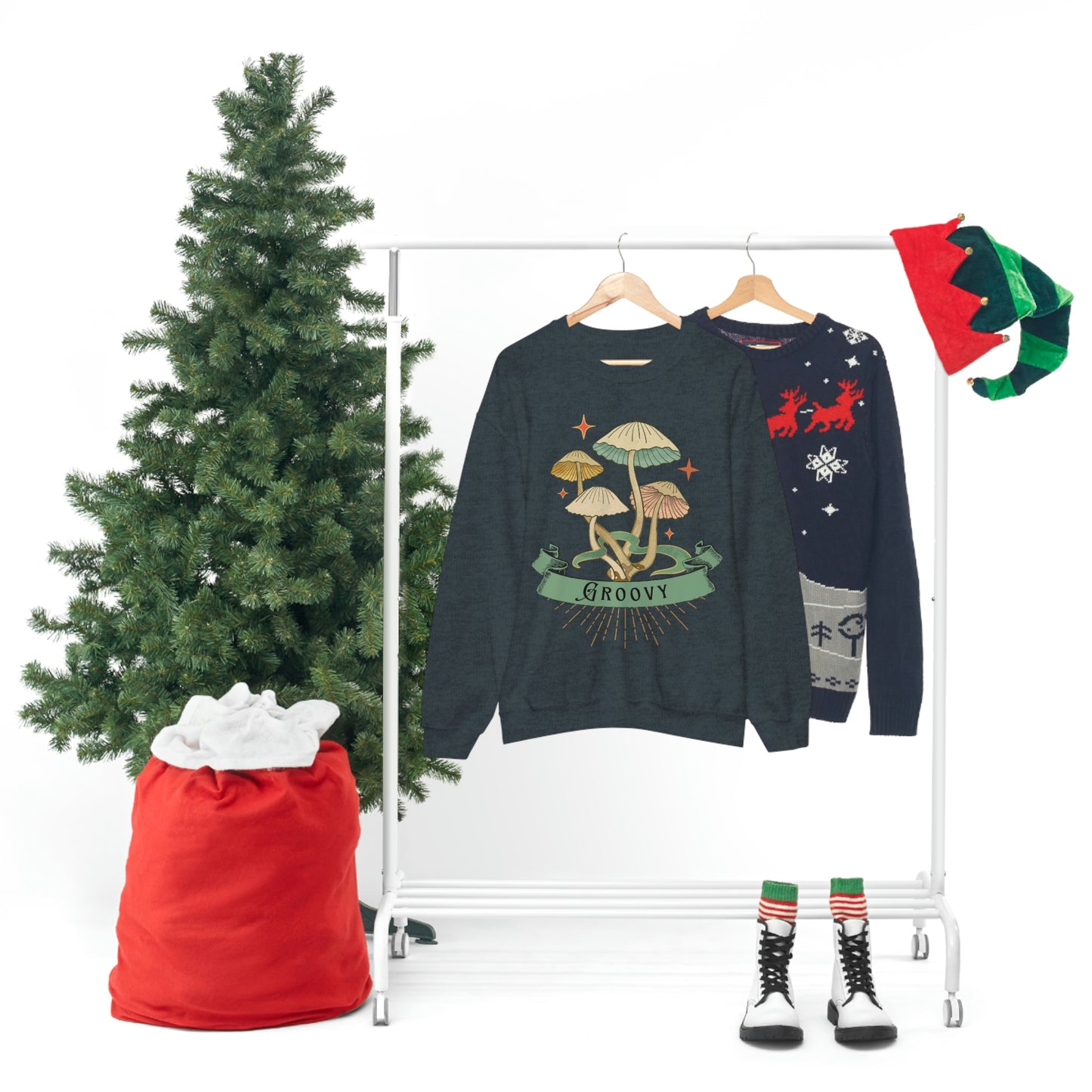 Groovy Shrooms Unisex Heavy Blend™ Crewneck Sweatshirt