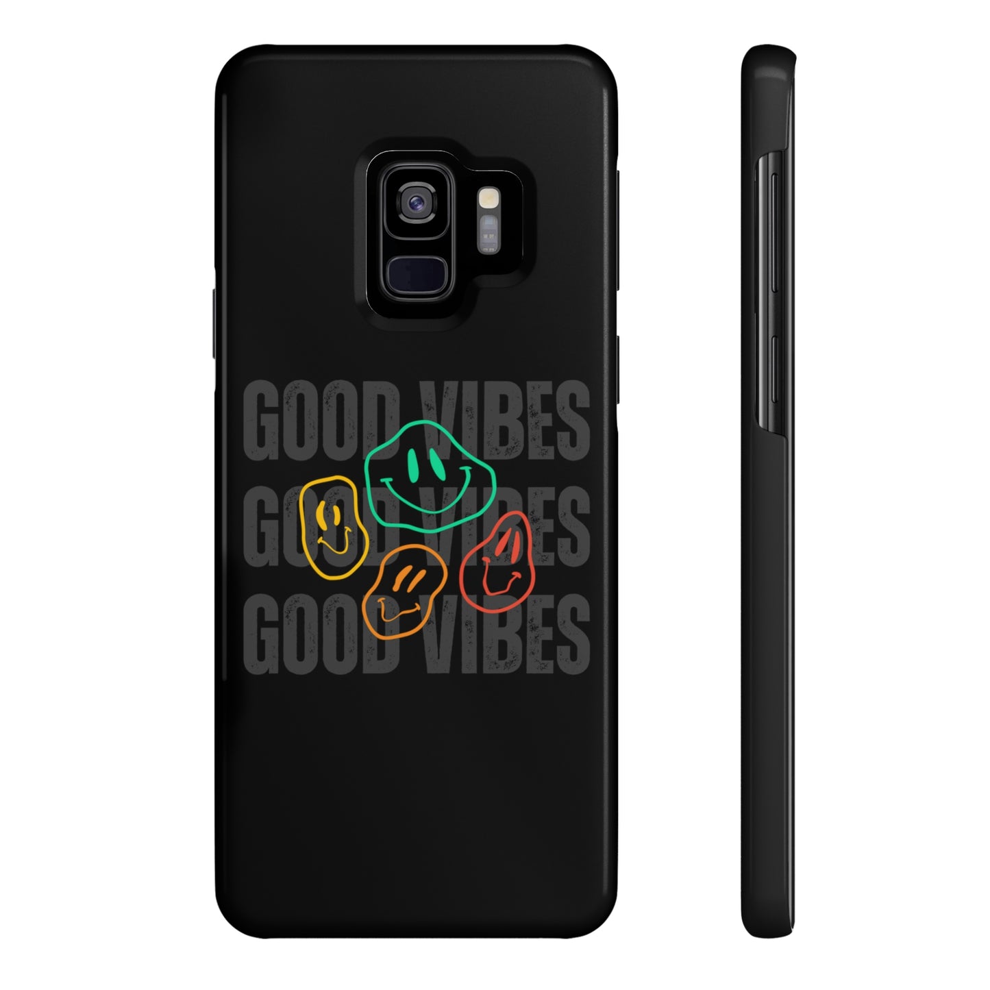 Good Vibes Smiley Faces Slim Phone Case, Case-Mate