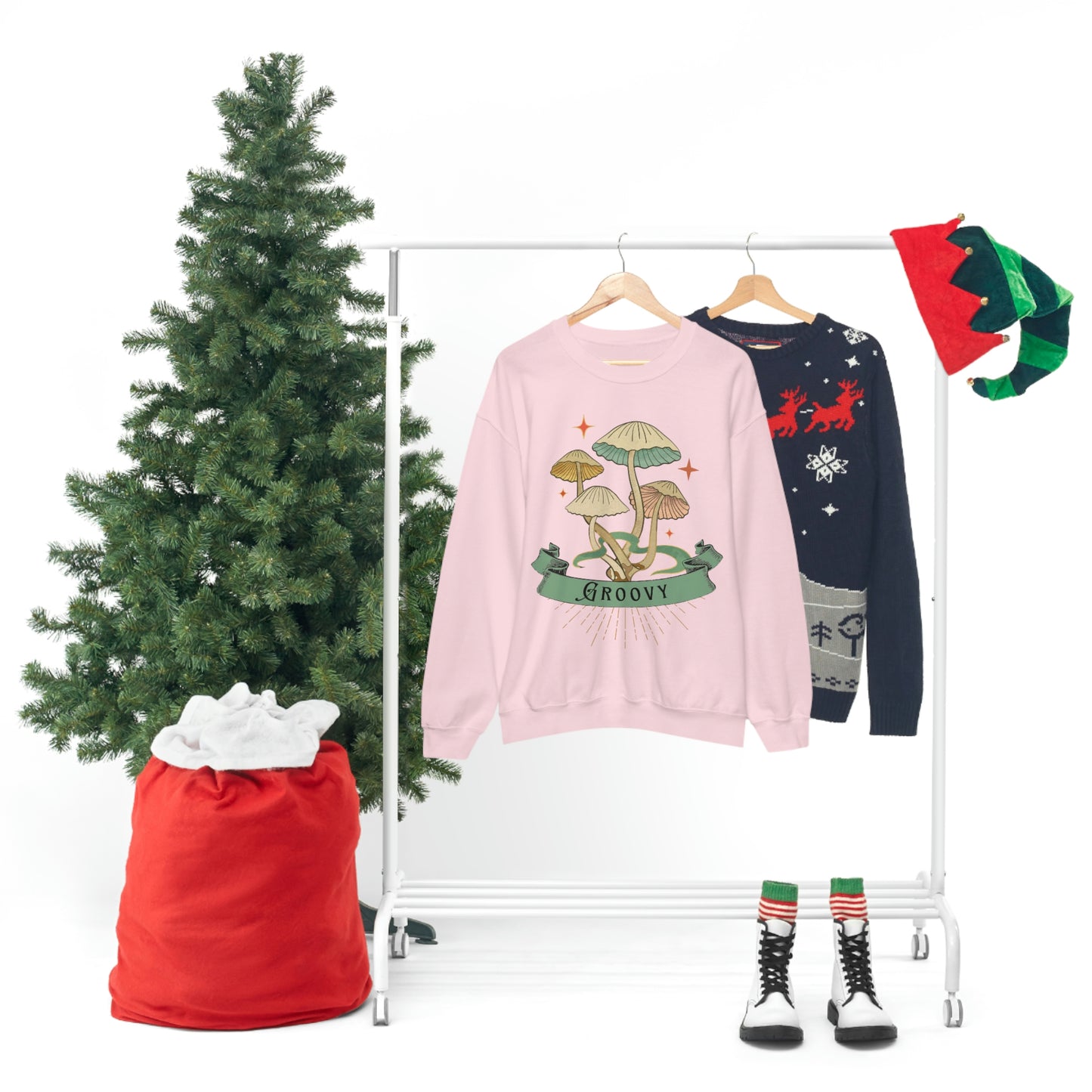 Groovy Shrooms Unisex Heavy Blend™ Crewneck Sweatshirt