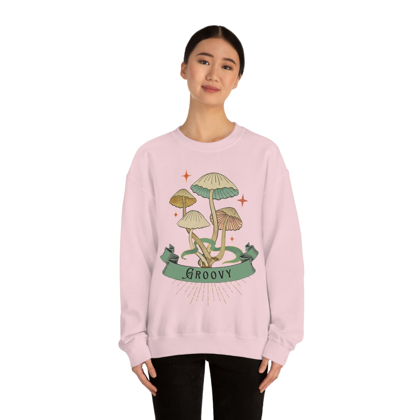 Groovy Shrooms Unisex Heavy Blend™ Crewneck Sweatshirt