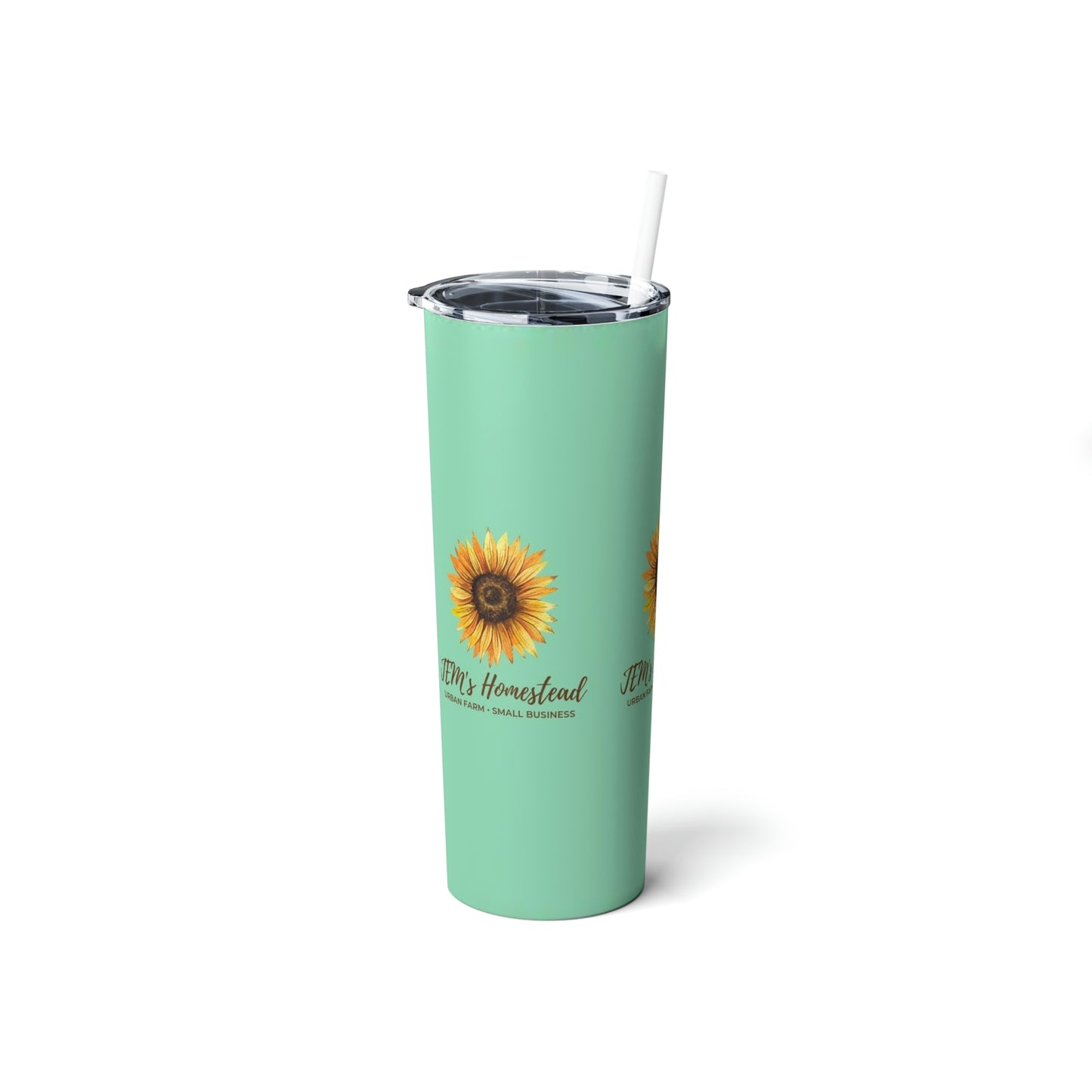 JEM's Homestead Skinny Steel Tumbler with Straw, 20oz