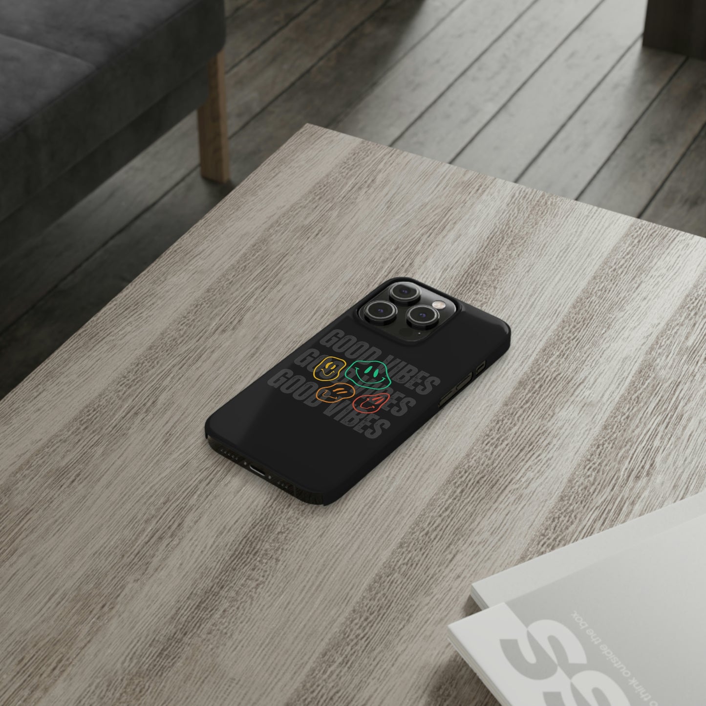 Good Vibes Smiley Faces Slim Phone Case, Case-Mate
