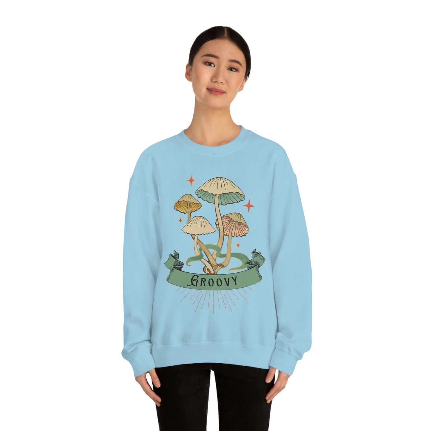 Groovy Shrooms Unisex Heavy Blend™ Crewneck Sweatshirt