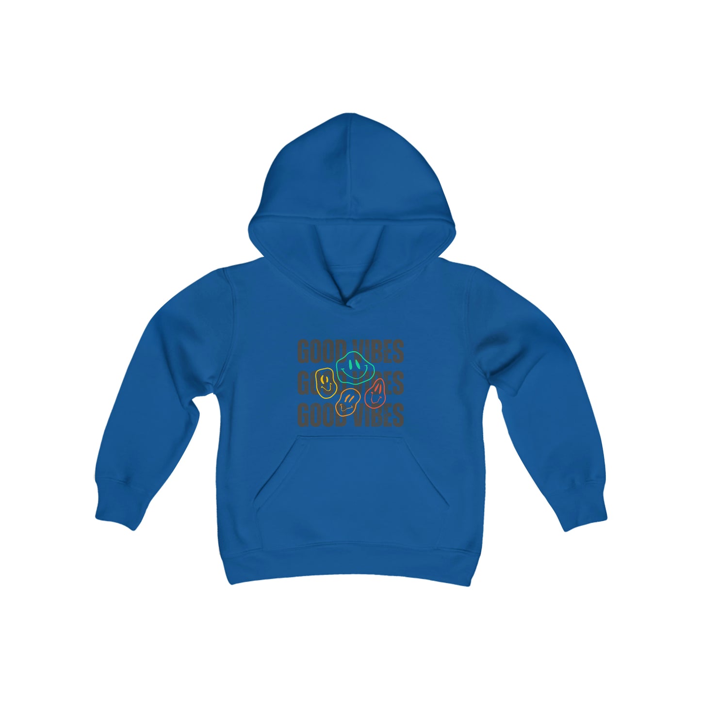 Good Vibes Smiley Faces Youth Hooded Sweatshirt
