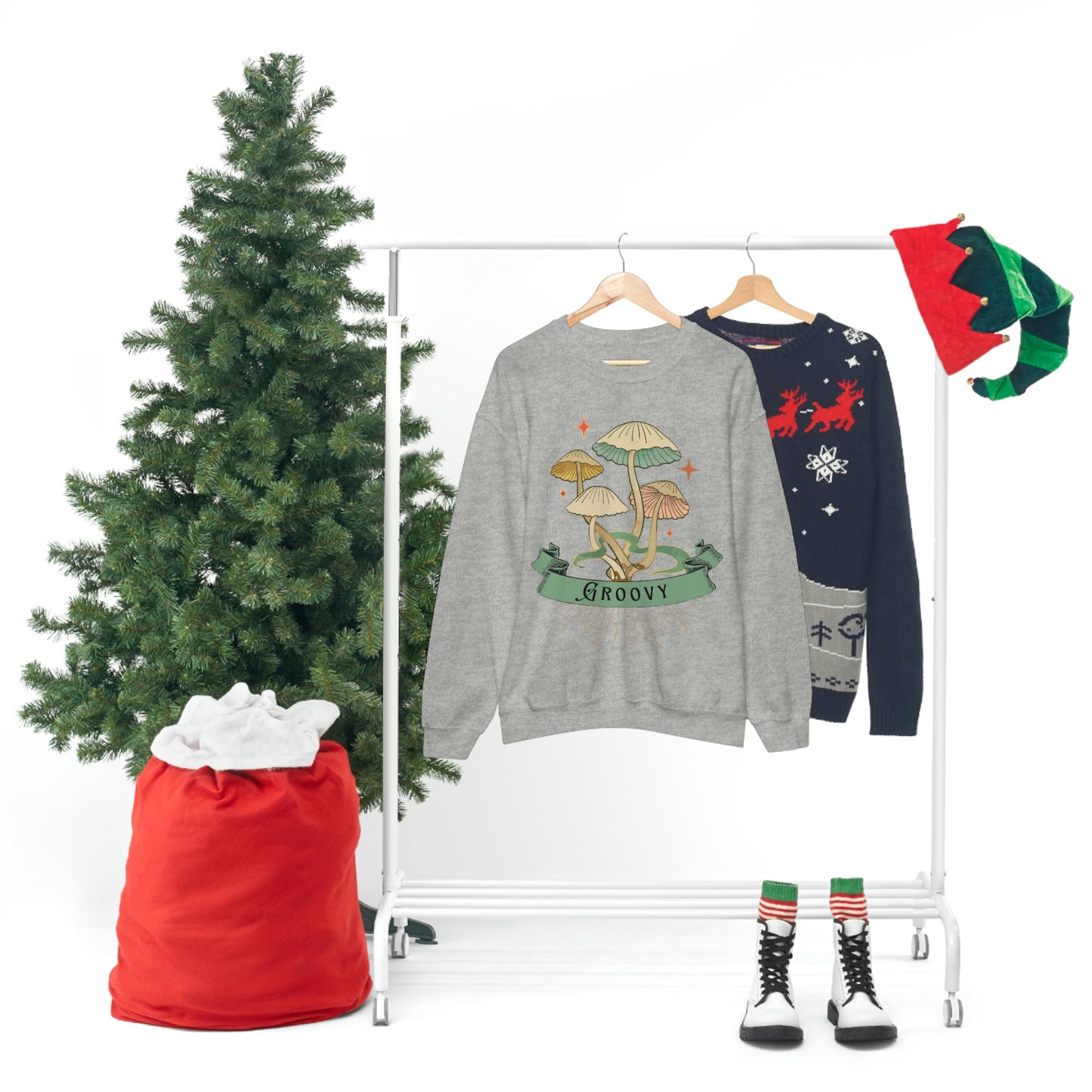 Groovy Shrooms Unisex Heavy Blend™ Crewneck Sweatshirt