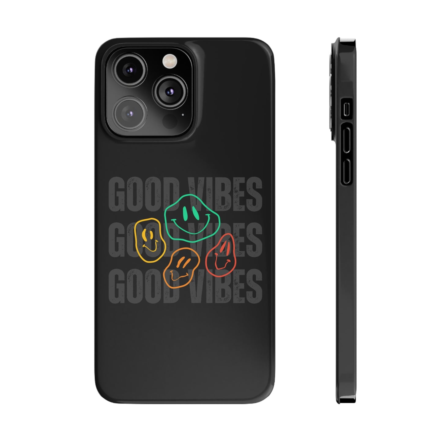 Good Vibes Smiley Faces Slim Phone Case, Case-Mate