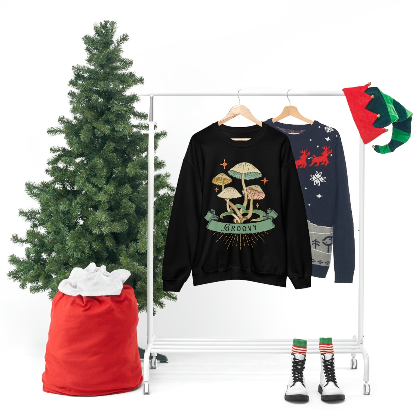 Groovy Shrooms Unisex Heavy Blend™ Crewneck Sweatshirt
