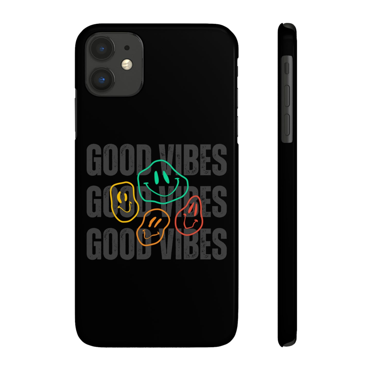 Good Vibes Smiley Faces Slim Phone Case, Case-Mate