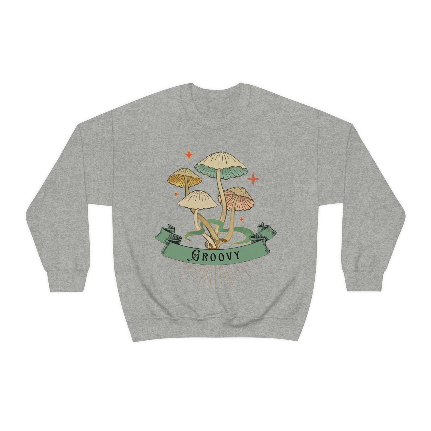 Groovy Shrooms Unisex Heavy Blend™ Crewneck Sweatshirt