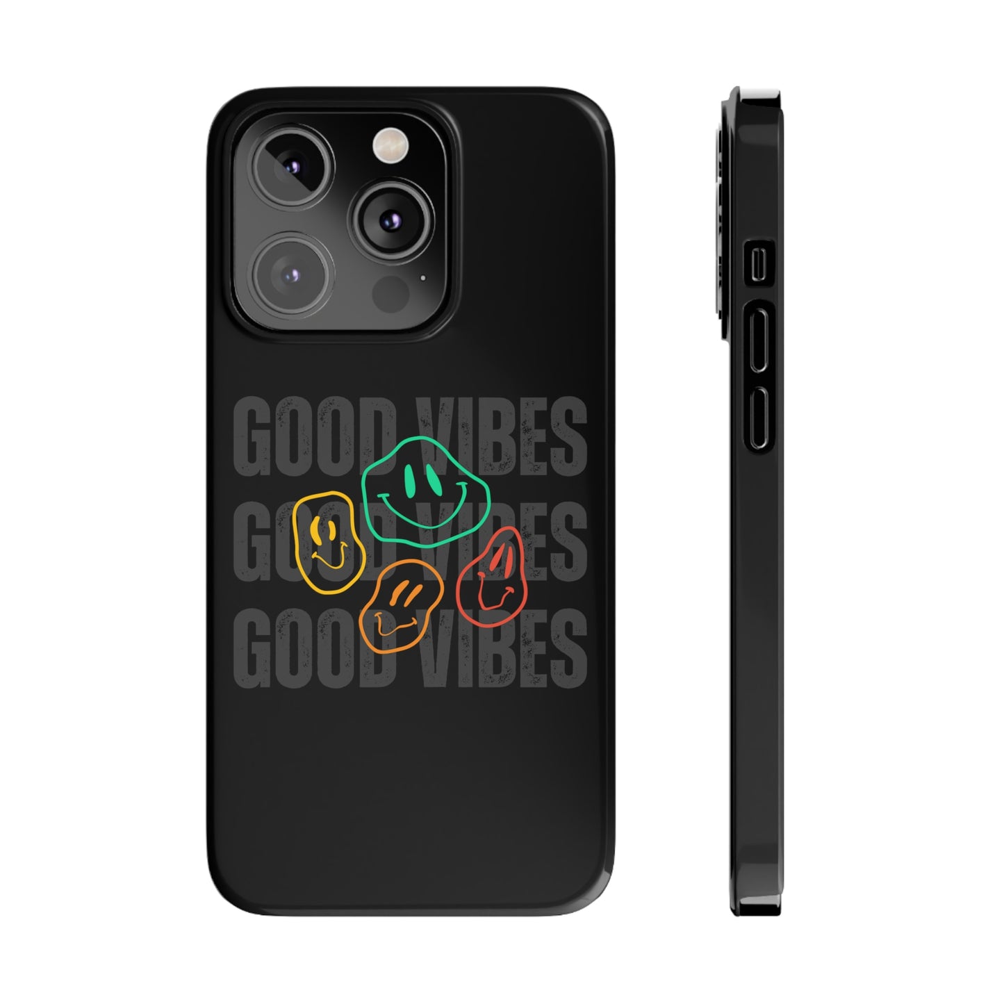 Good Vibes Smiley Faces Slim Phone Case, Case-Mate