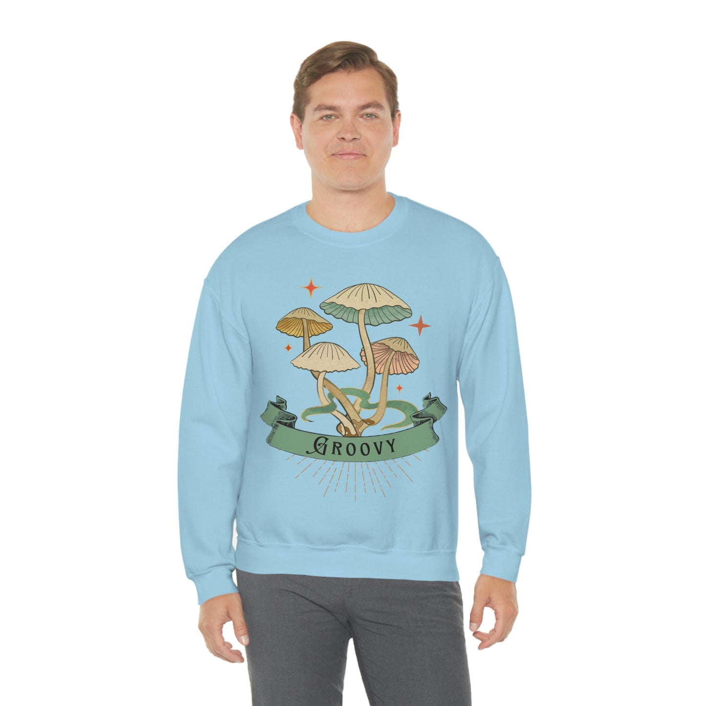 Groovy Shrooms Unisex Heavy Blend™ Crewneck Sweatshirt